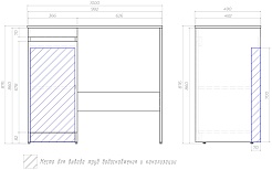 Vigo Тумба с раковиной Urban 400-1-0 со столешницей под стиральную машину белая – фотография-19
